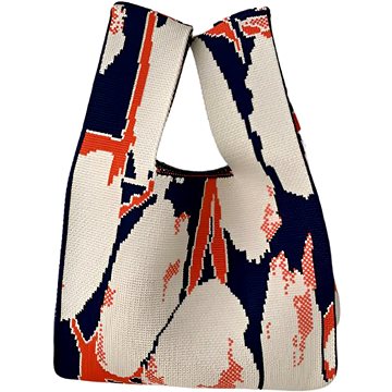 

ANNAM Tote bag modro-oranžová 34 × 20 cm