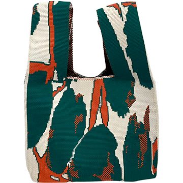 

ANNAM Tote bag zeleno-oranžová 34 × 20 cm