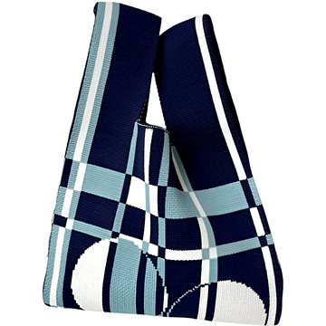 

ANNAM Tote bag gometrické tvary modrá 34 × 20 cm