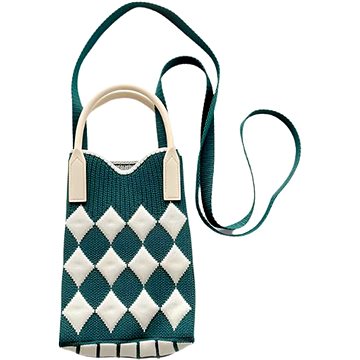 

ANNAM Mini kabelka/taška zelená diamanty 25 × 11 cm
