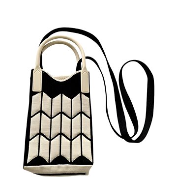 

ANNAM Mini kabelka/taška černo-bílá 25 × 11 cm