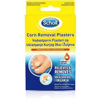 

SCHOLL Na odstranění kuřího oka 8 ks polštářků + 8 ks náplastí