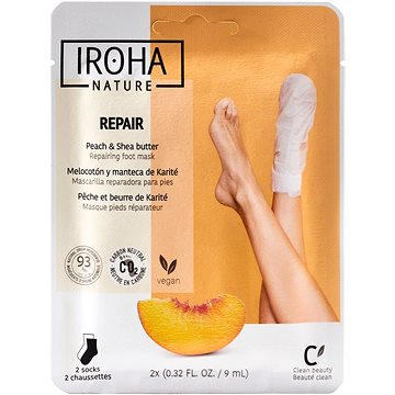

IROHA NATURE Maska na nohy Peach and Shea Butter 2 × 9 ml