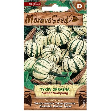 

MORAVOSEED CZ Tykev okrasná kulatá SWEET DUMPLING, bílo-zelená