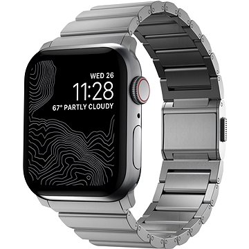 

Nomad Titanium Band Silver Apple Watch 42/44/45/Ultra 49mm
