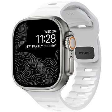 

Nomad Sport Strap M/L White Apple Watch Ultra 2/1 (49mm) 9/8/7 (45mm)/6/SE/5/4 (44mm)/3/2/1(42mm)