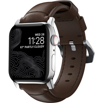 

Nomad Traditional Band Silver/Brown AW Ultra 2/1 (49mm) 9/8/7 (45mm)/6/SE/5/4 (44mm)/3/2/1 (42mm)