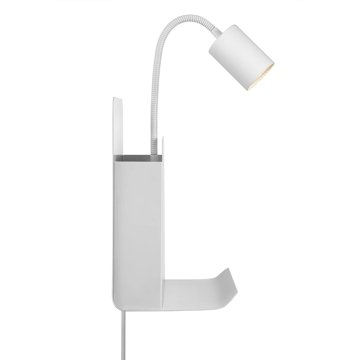 

NORDLUX Multifunkční lampička Roomi s USB portem, 282 x 248 mm, GU10, 35 W, bílá