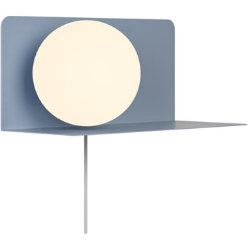 

NORDLUX Nástěnná lampička s poličkou Lilibeth, 150 × 160 mm, E14, modrá