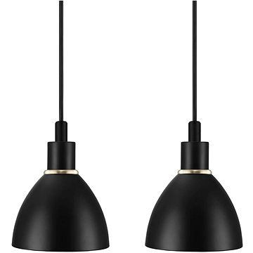 

Nordlux Kovový lustr Ray 2 ks, 120 × 165 mm, E14, 40 W, černý
