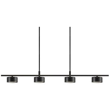

NORDLUX Stmívatelný LED lustr Clyde - černá, rovný
