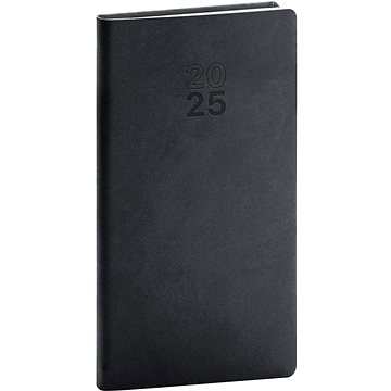 

NOTIQUE Kapesní diář Aprint 2025, černý, 9 × 15,5 cm