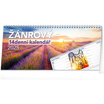 

NOTIQUE Stolní kalendář Žánrový 2025, 14 denní, 33 × 14,5 cm