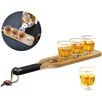 

Gentlemen's Hardware Sada panáků na servírovacím prkénku