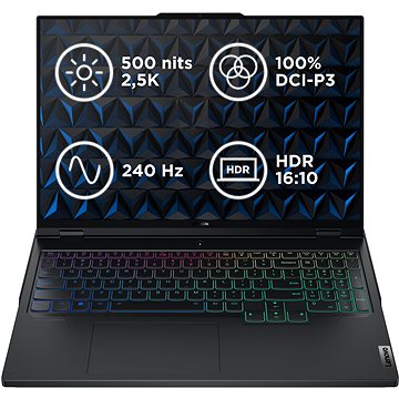 

Lenovo Legion Pro 7 16IRX9H Eclipse Black kovový + podložka pod myš