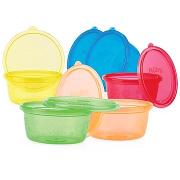 

NUBY Miska na svačinu s víčkem, 300 ml, 6 m+, 6 ks