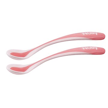 

NUBY Lžička krmicí termo 2 ks, 3 m+, červená