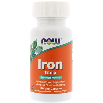 

NOW Foods Iron Ferrochel (železo chelát) 18 mg, 120 veg.kapslí