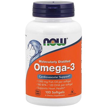 

NOW Foods Omega 3 (180 EPA / 120 DHA), 100 softgel kapslí