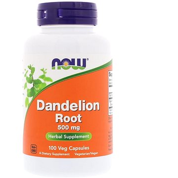 NOW Foods Dandelion root (pampeliška kořen) 500 mg, 100 rostlinných kapslí - Bylinný extrakt