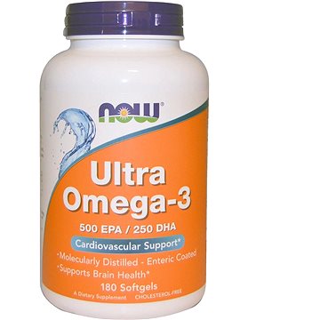 

NOW Foods Ultra Omega 3, 500 EPA/250 DHA, 180 softgel kapslí