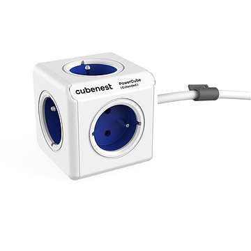 

Cubenest Powercube Extended, 5x zásuvek, 1,5 m, bílá/modrá