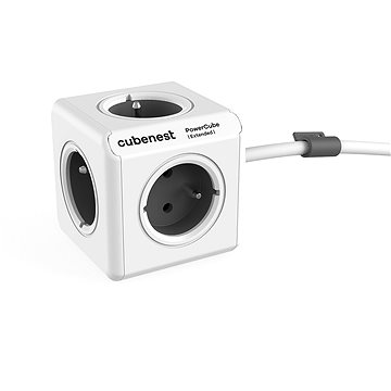 

Cubenest Powercube Extended, 5x zásuvek, 1,5 m, bílá/šedá
