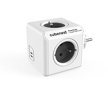 

Cubenest Powercube Original USB PD 35W, C+C, 4x zásuvka, bílá/šedá