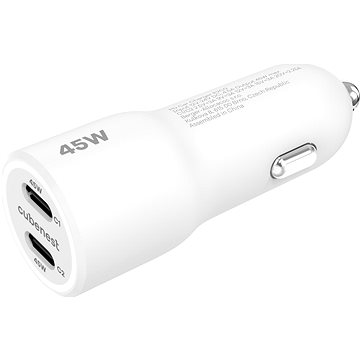 

Cubenest E2CO Car Charger PD 45W, 2xUSB-C bílá