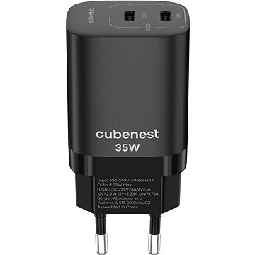 

CubeNest S2D1 GaN Adaptér 35W černá