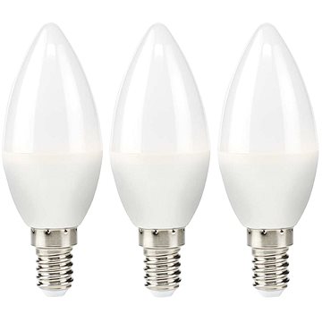 

Nedis LED žárovka, E14, svíčka, 4,9 W, 470 lm, 2700 K, 3 kusy