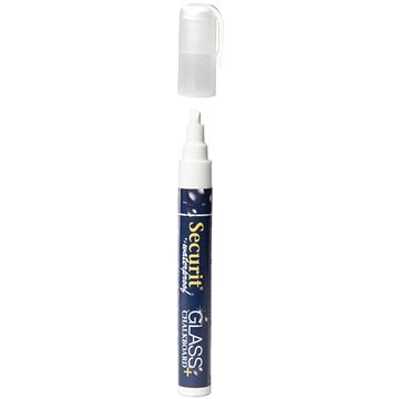 

SECURIT Waterproof, střední voděodolný popisovač, bílá