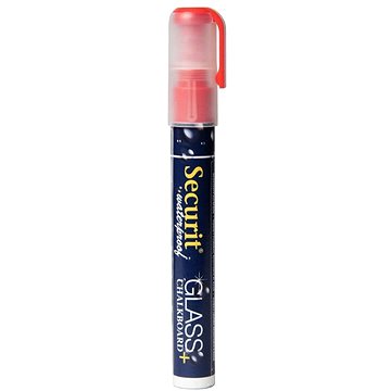

SECURIT Waterproof, střední voděodolný popisovač, červená