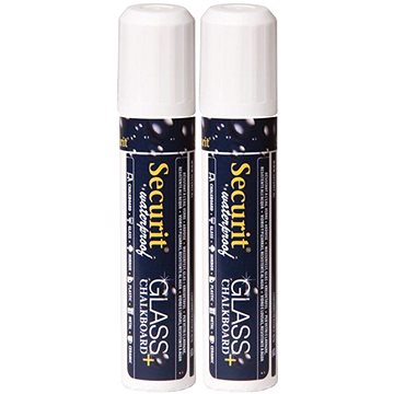 

SECURIT Waterproof, sada 2 silných voděodolných popisovačů, bílá