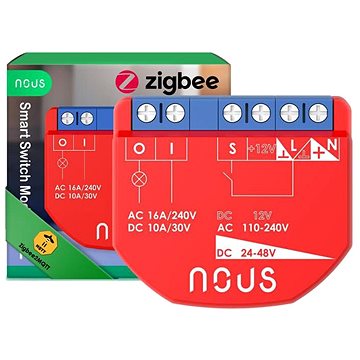 

Nous B1Z ZigBee Smart spínací modul (1 kanál, bez měření spotřeby)