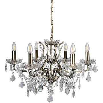 

Searchlight - Křišťálový lustr na řetězu PARIS 6xE14/40W/230V