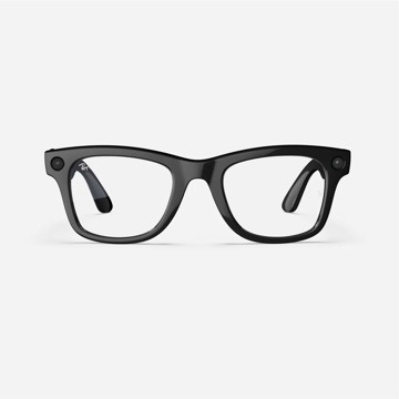 Meta RAY-BAN Meta Wayfarer (Standard) Smart Glasses - Shiny Black, Clear