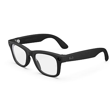 Meta RAY-BAN Meta Wayfarer (Standard) Smart Glasses (Gen 2) - Matte Black, Clear