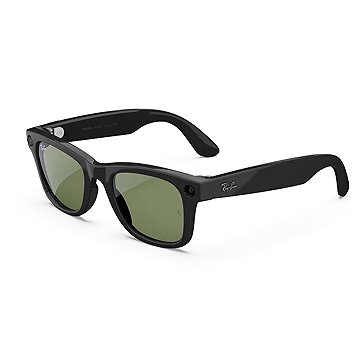 Meta RAY-BAN Meta Wayfarer (Standard) Smart Glasses (Gen 2) - Shiny Black, G15 Green