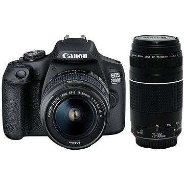 

Canon EOS 2000D + EF-S 18-55 mm f/3.5-5.6 IS II + EF 75-300 mm f/4-5.6 III