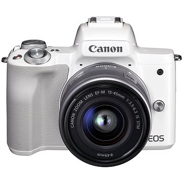 Canon EOS M50 bílý + EF-M 15-45 mm f/3.5-6.3 IS STM - Digitální fotoaparát