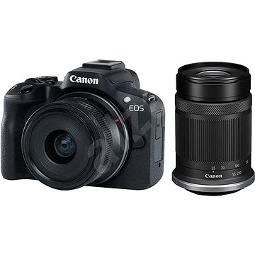 Canon EOS R50 černá + RF-S 18-45mm f/4.5-6.3 IS STM + RF 75-300mm f/4-5.6
