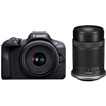 

Canon EOS R100 + RF-S 18-45mm IS STM + RF-S 55-210mm IS STM