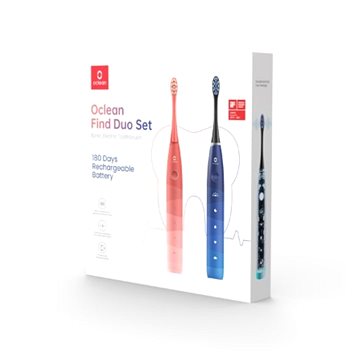 

Oclean Find Duo Set Sonic Electric Toothbrush Red&Blue