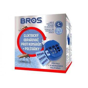 

BROS Elektrický odpařovač proti komárům + polštářky 10 ks