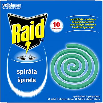 

RAID Insekticidní spirála proti komárům 10 ks