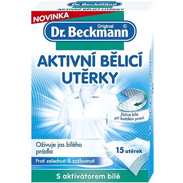 DR. BECKMANN Aktivní bělicí ubrousky 15 ks - Ubrousky do pračky