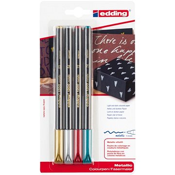 

EDDING 1200 metalický fix, sada 4 barev