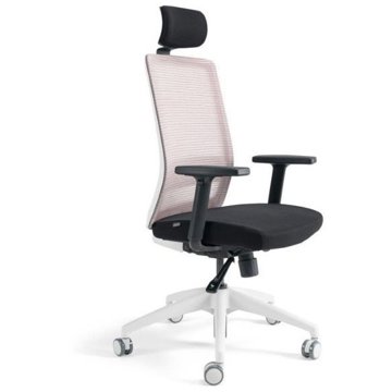 

OFFICE MORE Kancelářská židle S30 červená s podhlavníkem