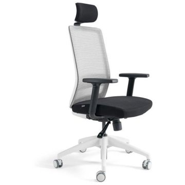 

OFFICE MORE Kancelářská židle S30 šedá s podhlavníkem